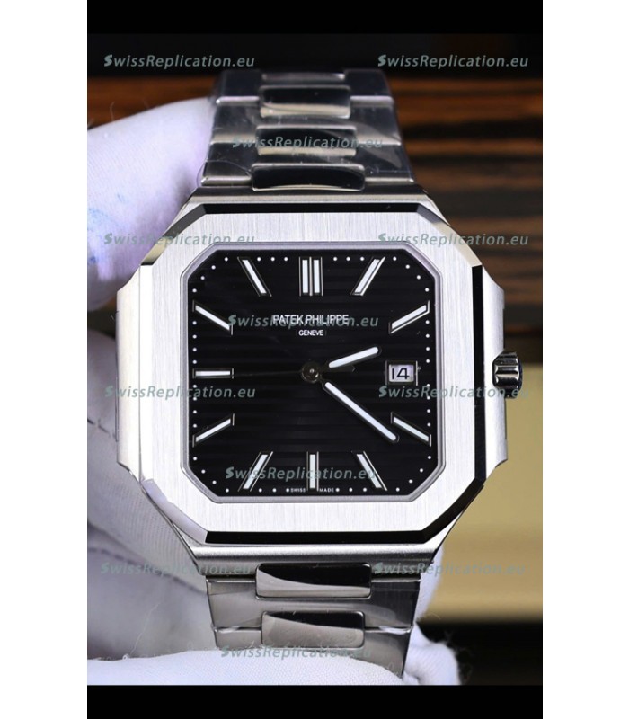 Patek Philippe Cubitus 5821 904L Steel Casing Black Dial Swiss Replica Watch 