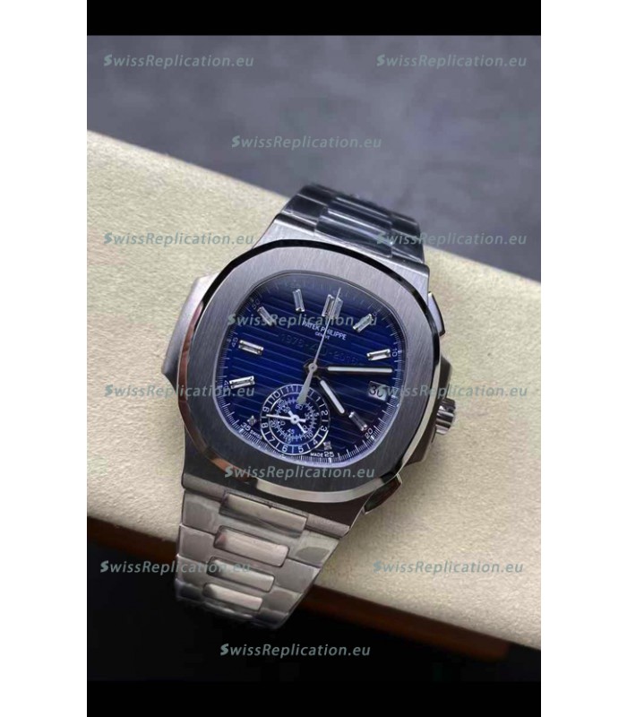 Patek Philippe Nautilus 5980/1A 40th Anniversary Chronograph Steel Case in Purple Dial - 1:1 Mirror Replica