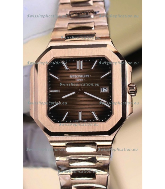 Patek Philippe Cubitus 5821 Rose Gold Brown Dial Swiss Replica Watch