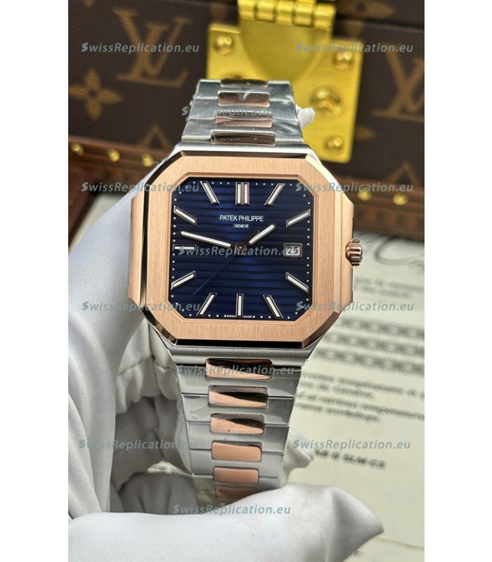 Patek Philippe Cubitus 5821 Two Tone Casing Blue Dial Swiss Replica Watch 