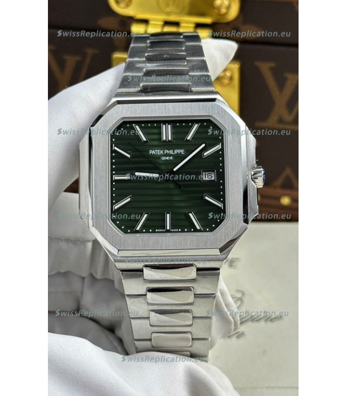 Patek Philippe Cubitus 5821 904L Steel Casing Green Dial Swiss Replica Watch 