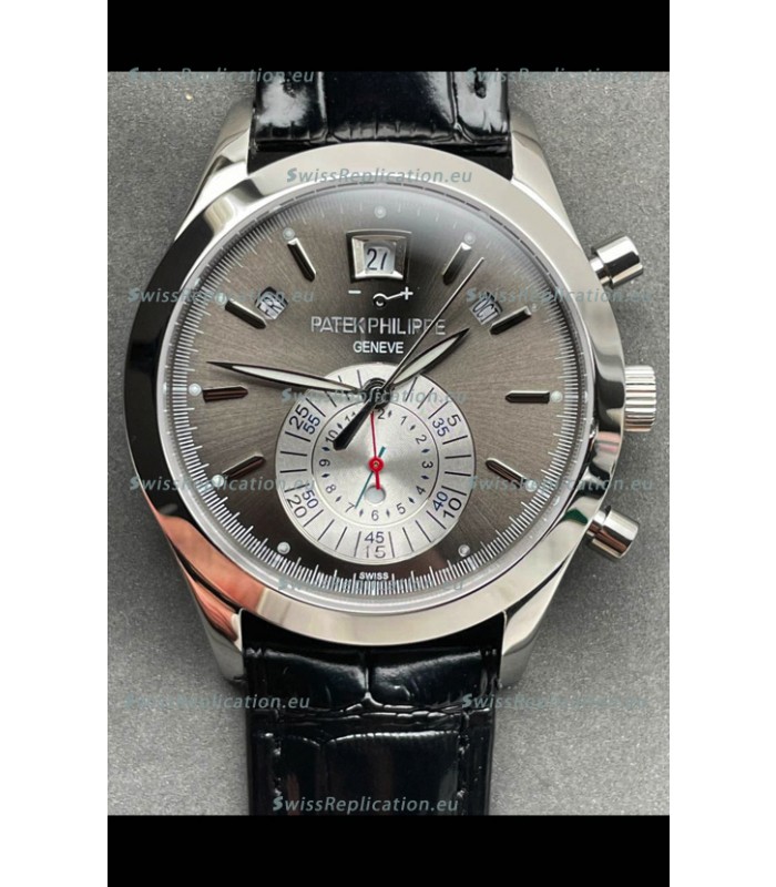 Patek Philippe Super Clone 5960P Annual Calandar Chronograph Steel Dial 1:1 Mirror Swiss Replica Watch