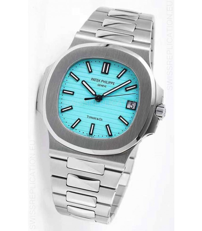 Patek Philippe Nautilus 5711 Tiffany Edition 1:1 Mirror Watch in Green Dial 904L Steel 