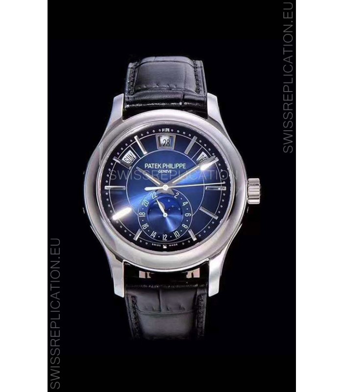 Patek Philippe 5205-001 Complications MoonPhase 1:1 Mirror Swiss Replica Watch Blue Dial
