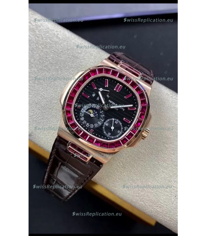Patek Philippe Nautilus 5724R 1:1 Quality Swiss Replica Watch in Black Dial