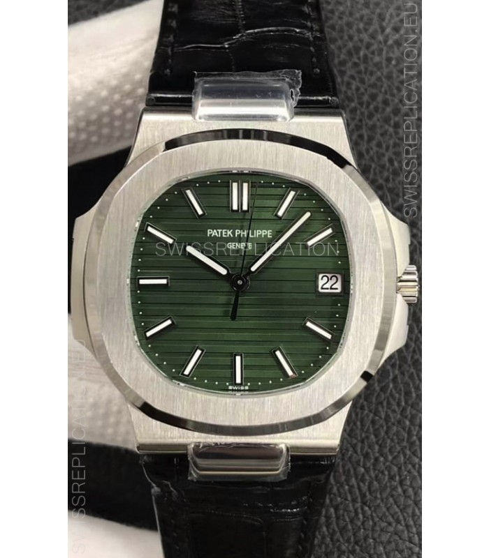 Patek Philippe Nautilus 5711/1A-014 1:1 Mirror Swiss Replica Watch in Green Dial 904L Steel 