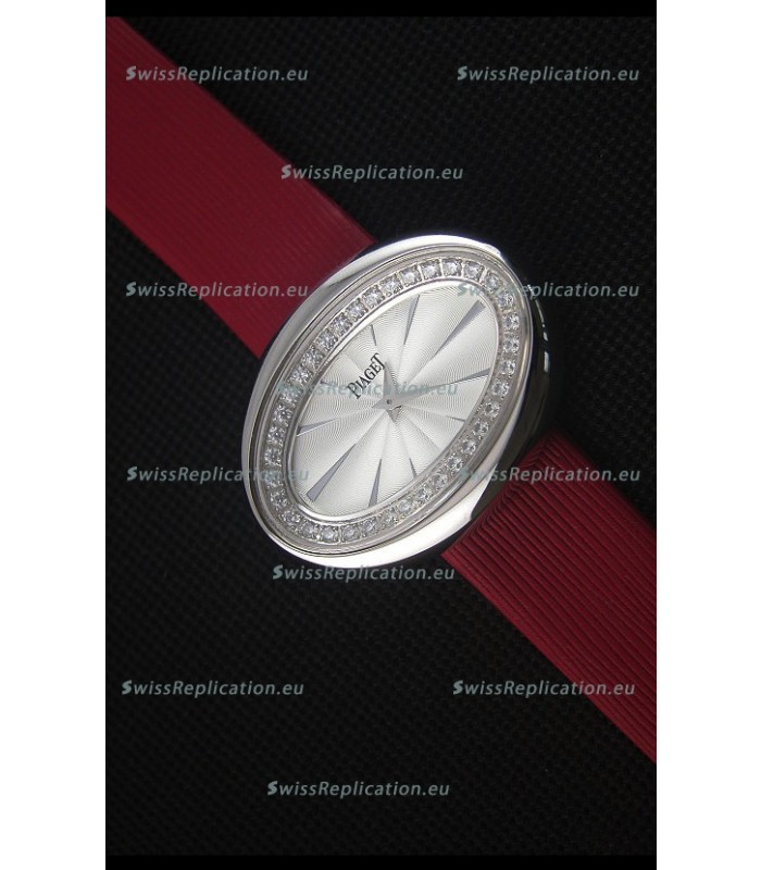 Piaget Limelight Magic Hour Swiss Quartz Steel Case in Red Strap