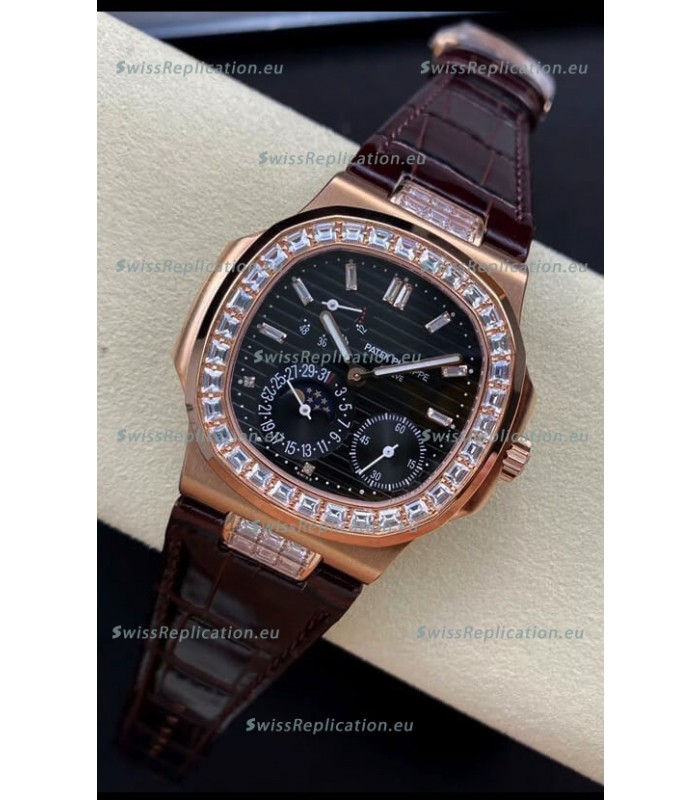 Patek Philippe Nautilus 5712R 1:1 Quality Swiss Replica Watch in Black Dial