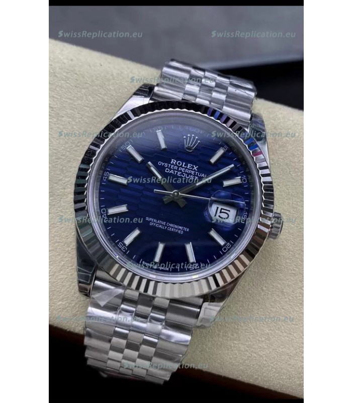 Rolex Datejust Cal.3235 Movement 1:1 Mirror Replica 904L Steel 41MM - Blue Fluted Motif Dial