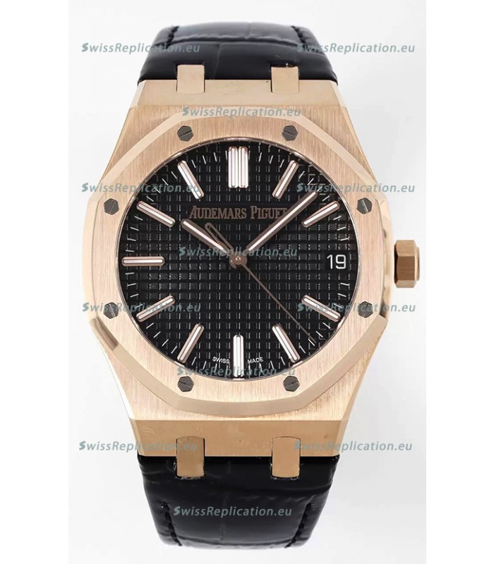 Audemars Piguet Royal Oak 15510 50th Anniversary 41MM Black Dial Rose Gold 41MM 1:1 Mirror Replica