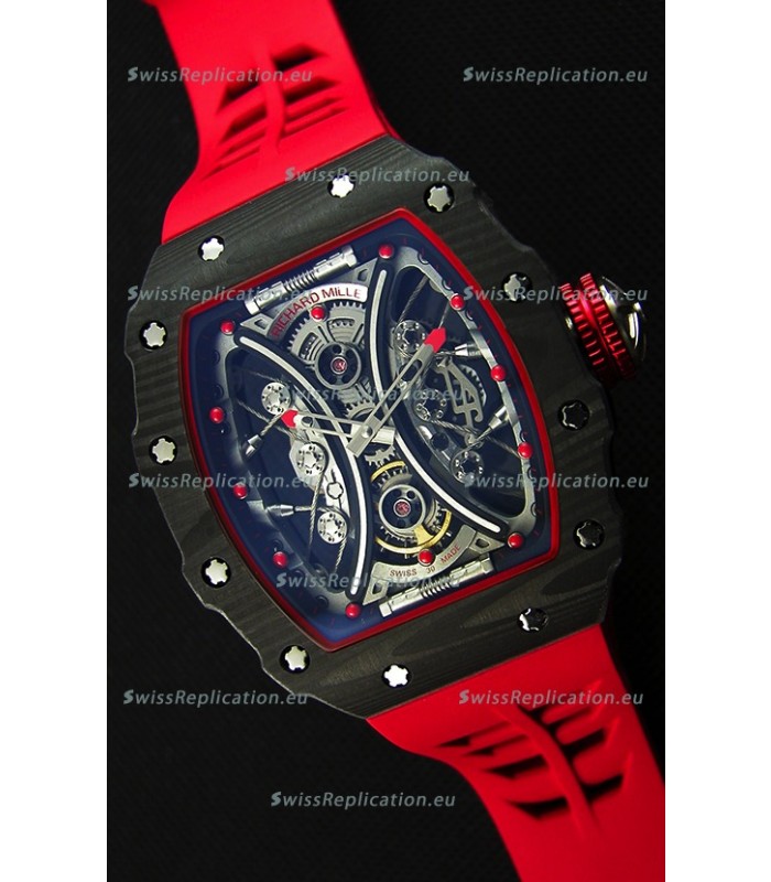 Richard Mille RM53-01 Pablo Mac Donough Red Carbon Case Swiss Replica Watch 