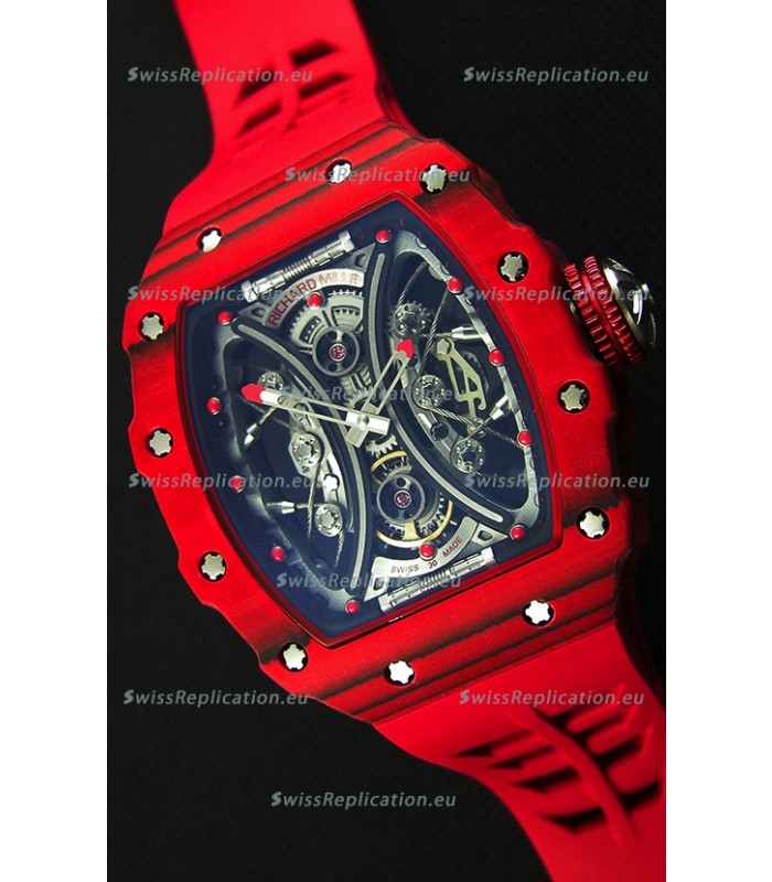 Richard Mille RM53-01 Pablo Mac Donough Red Carbon Case Swiss Replica Watch 