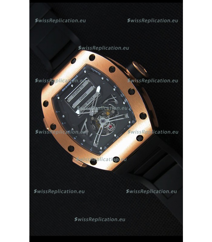 Richard Mille RM069 Tourbillon Erotic Pink Gold Case Replica Watch 