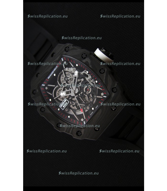 Richard Mille RM35-2 Rafael Nadal Forged Carbon Case with Black Strap