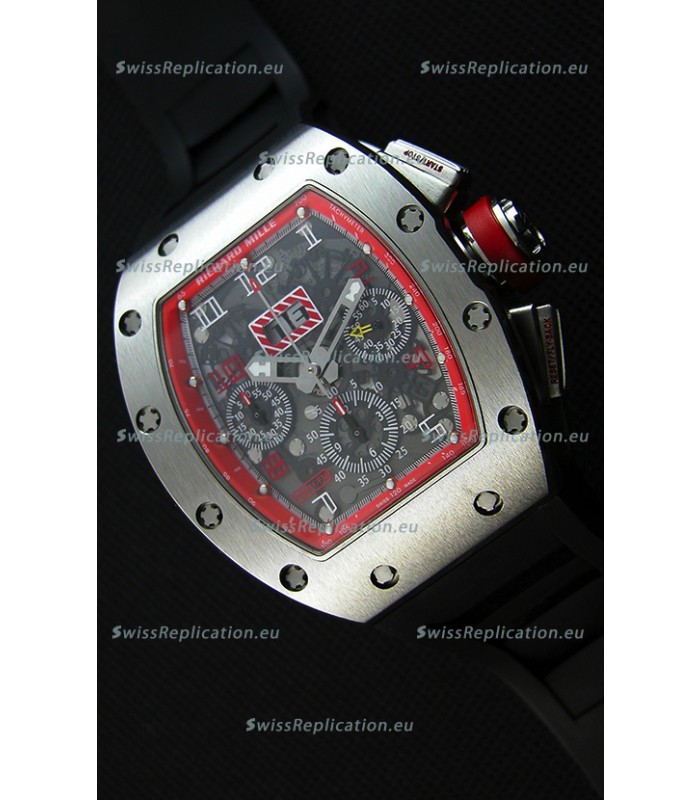 Richard Mille RM011-FM Felipe Massa One Piece Titanium Case Watch in Black Strap