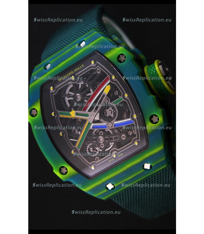 Richard Mille 67-02 Wayde Van Niekerk Forged Carbon Swiss Replica Watch 
