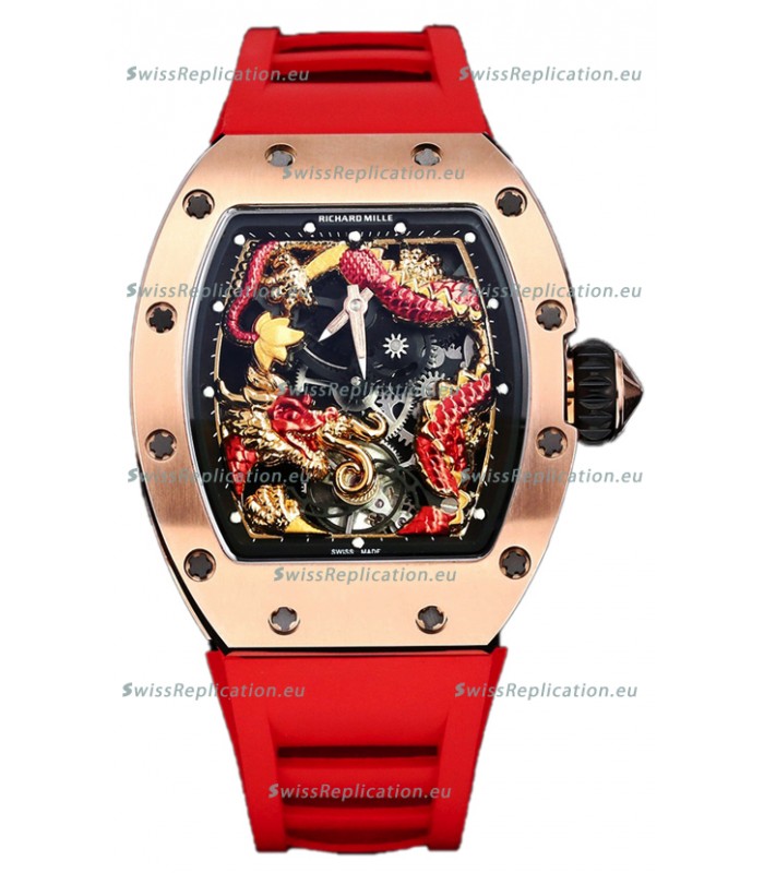 Richard Mille RM057 Dragon Dial Rose Gold Plated Watch in Swiss Automatic Movement