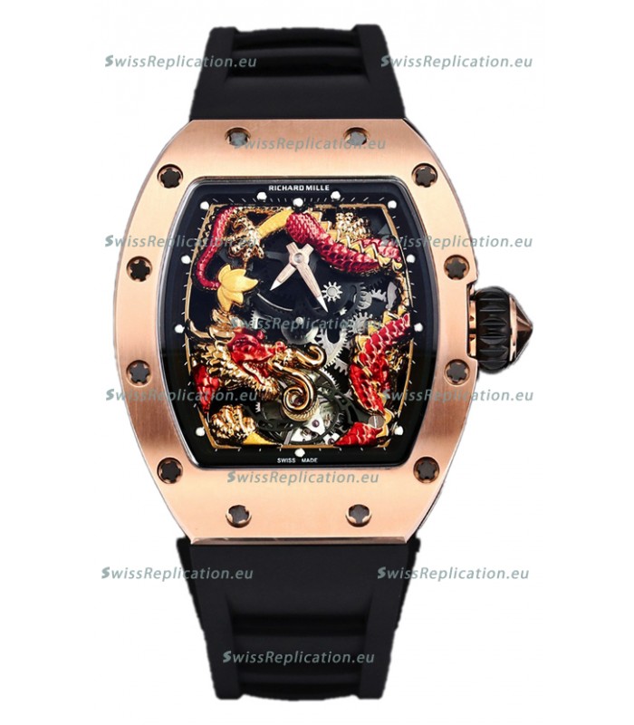 Richard Mille RM057 Dragon Dial Rose Gold Watch in Swiss Automatic Movement