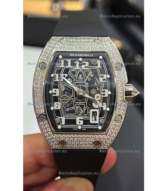 Richard Mille RM67-01 Diamonds Titanium Casing 1:1 Swiss Replica Watch 