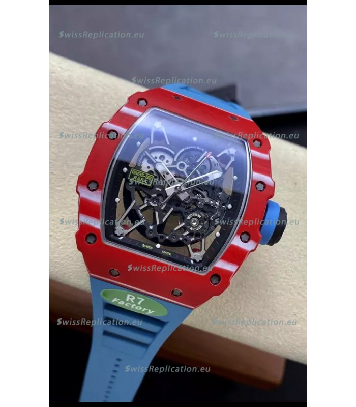 Richard Mille RM35-02 Rafael Nadal Carbon Blue Strap with Genuine Tourbillon Super Clone Watch