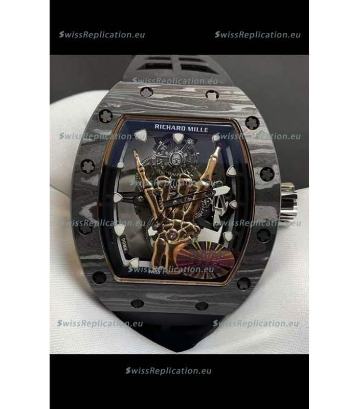 Richard Mille RM66 Flying Genuine Tourbillon Black Carbon Superclone Replica Watch 