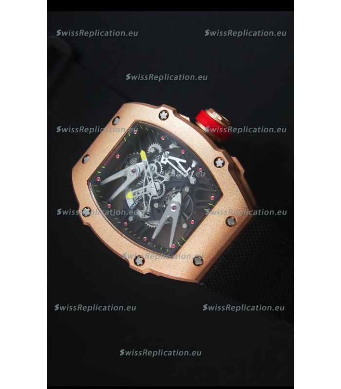 Richard Mille RM027 Tourbillon Rafael Nadal Edition Swiss Watch in Rose Gold Case