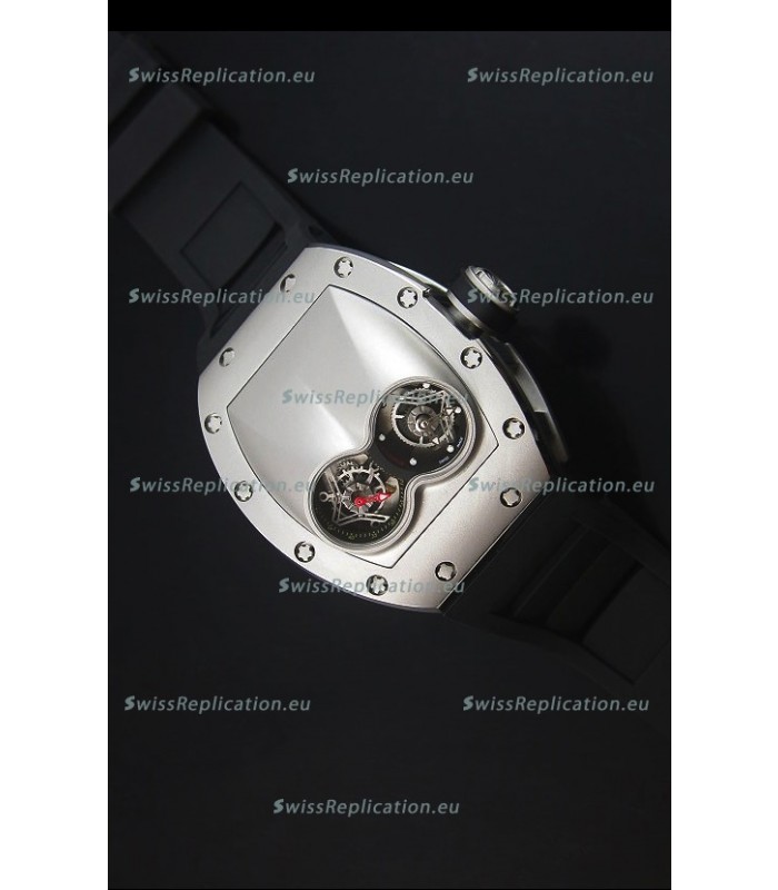 Richard Mille RM053 Tourbillon Pablo Mac Donough Swiss Replica Watch in Titanium Case Black Strap