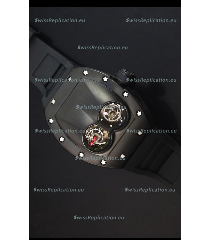 Richard Mille RM053 Tourbillon Pablo Mac Donough Swiss Replica Watch in PVD Case Black Strap