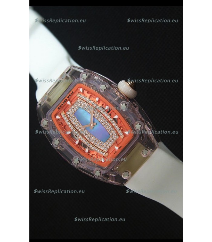 Richard Mille RM07-02 Sapphir Ladies Swiss Replica Watch in Blue Pearl Dial 