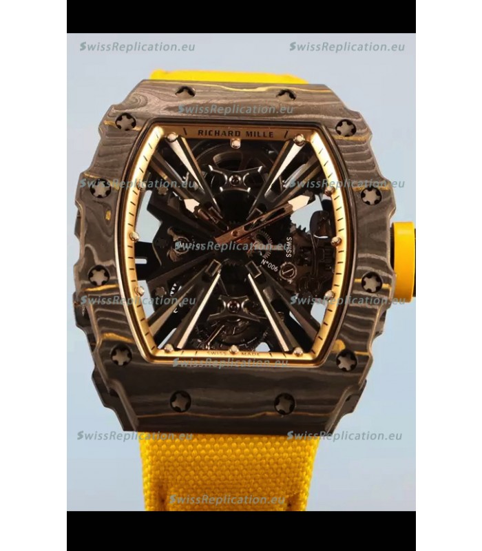 Richard Mille RM12-01 Carbon Fiber Case Genuine Tourbillon Movement 1:1 Mirror Replica Watch