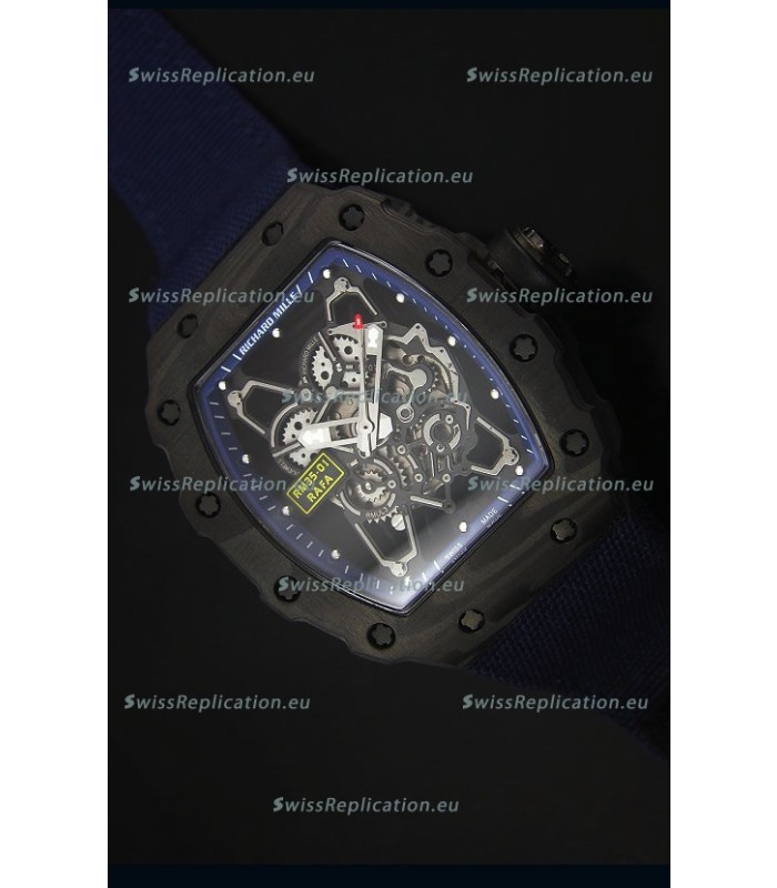 Richard Mille RM35-01 Rafael Nadal Edition Swiss Replica Watch Navy Blue Nylon Strap