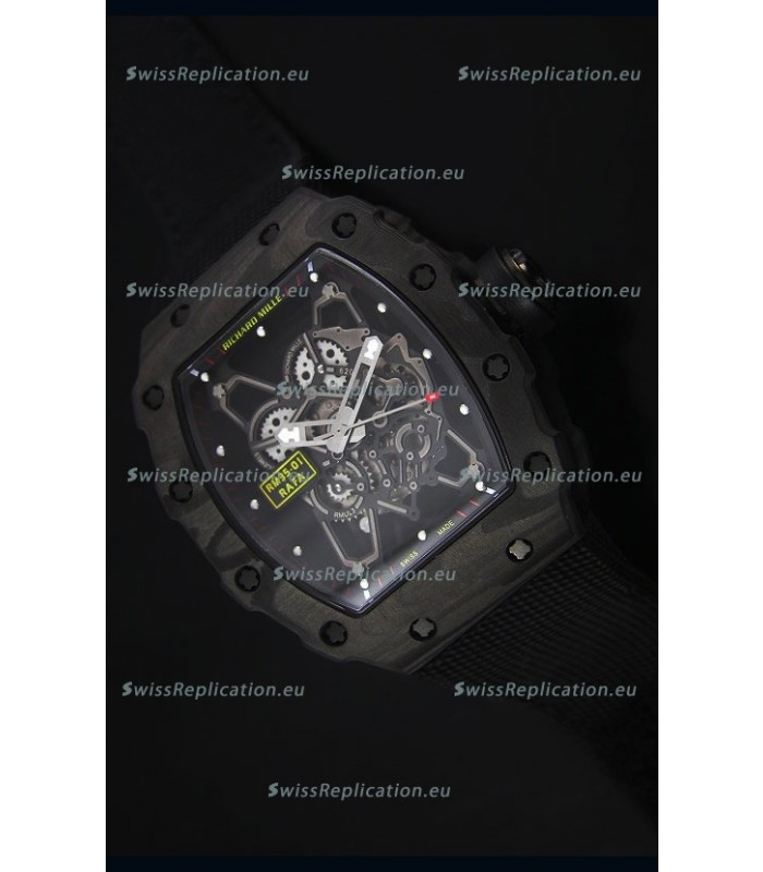 Richard Mille RM35-01 Rafael Nadal Edition Swiss Replica Watch Black Nylon Strap