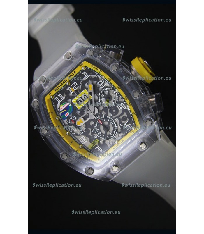 Richard Mille RM056-1 Tourbillon Felipe Massa Chronograh Yellow Bezel Watch