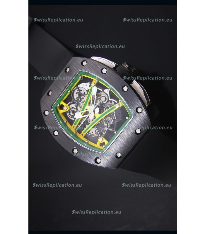 Richard Mille RM061 Ceramic Case Swiss Yellow/Green Bezel Replica Watch