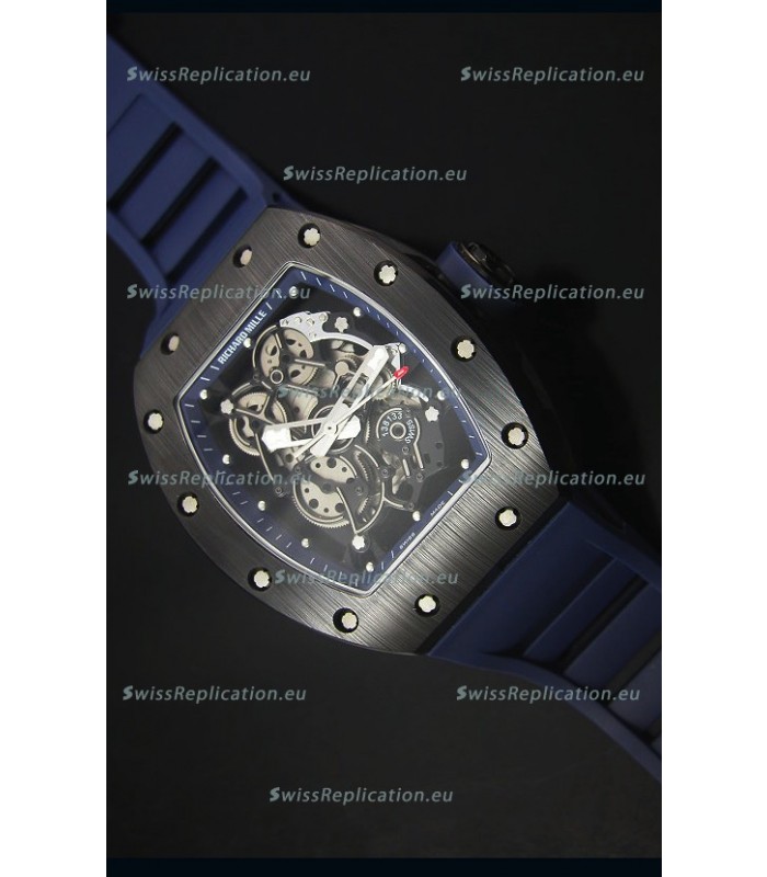 Richard Mille RM055 Ceramic Case Watch in Blue Inner Bezel