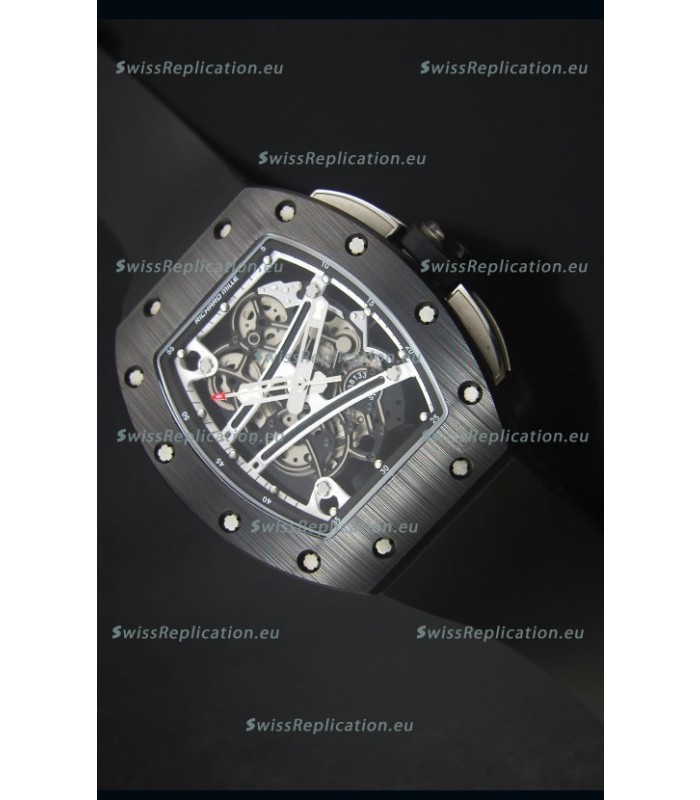 Richard Mille RM061 Ceramic Case Swiss Black and White Bezel Replica Watch