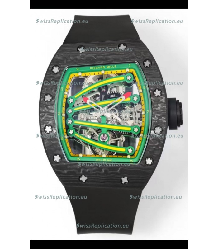Richard Mille Super Clone RM59-01 Carbon NTPT Case Green Dial Swiss Replica Watch