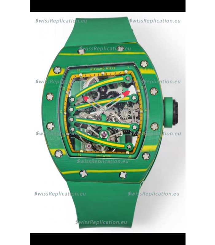 Richard Mille Super Clone RM59-01 Green Carbon NTPT Case Swiss Replica Watch