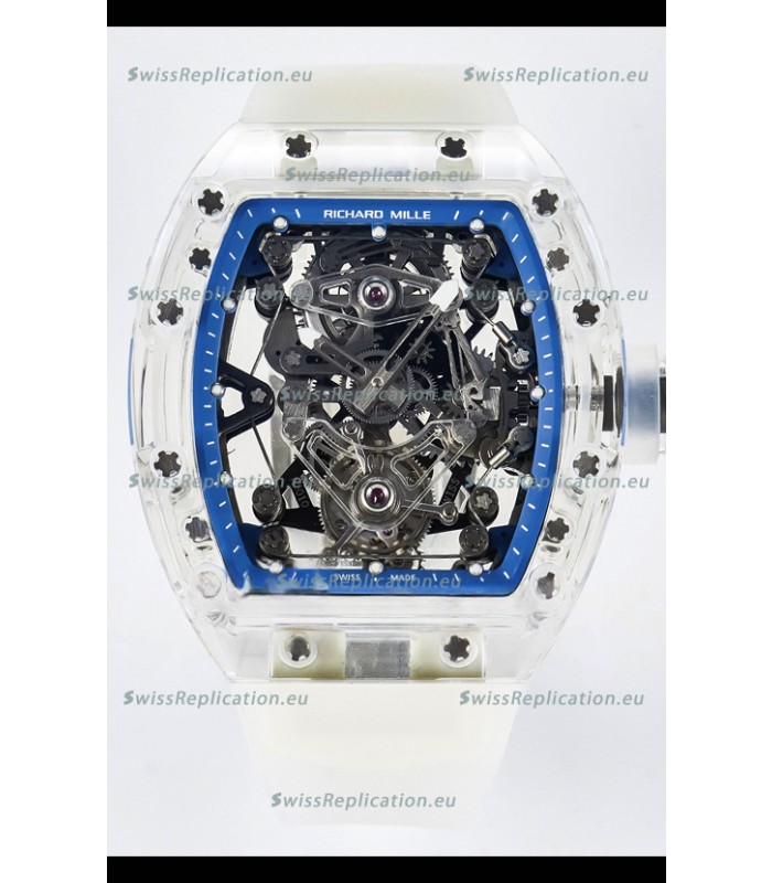 Richard Mille Super Clone 56-01 Transparent Sapphires Casing with Genuine Tourbillon Watch