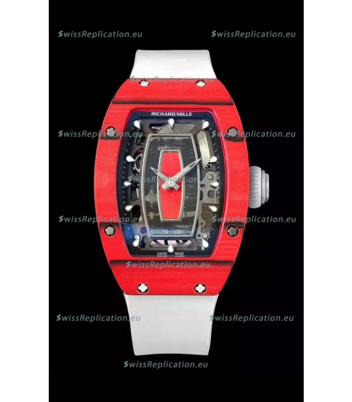 Richard Mille RM07 Red Carbon Casing 1:1 Superclone Swiss Replica Watch
