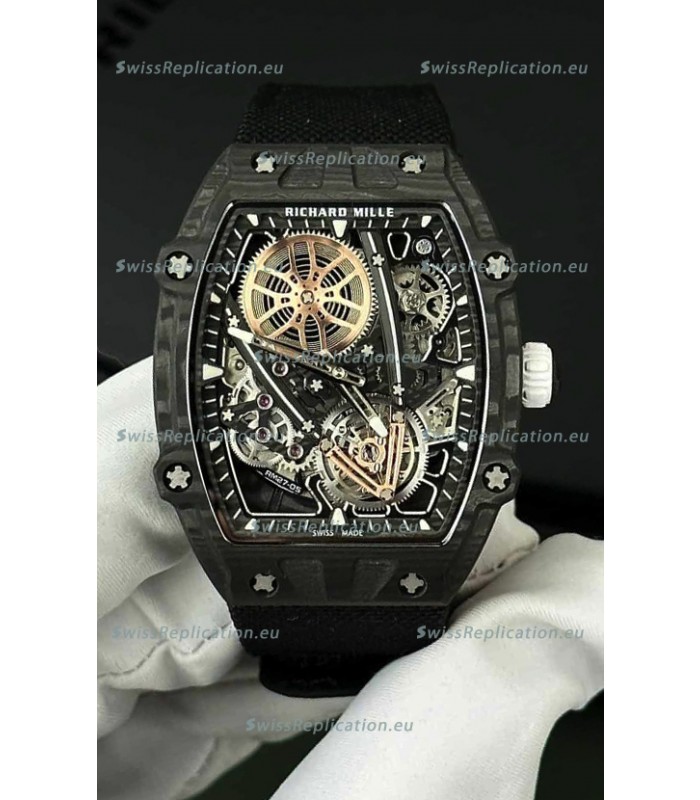Richard Mille Super Clone 27-05 Black Carbon Casing Swiss Replica Watch 