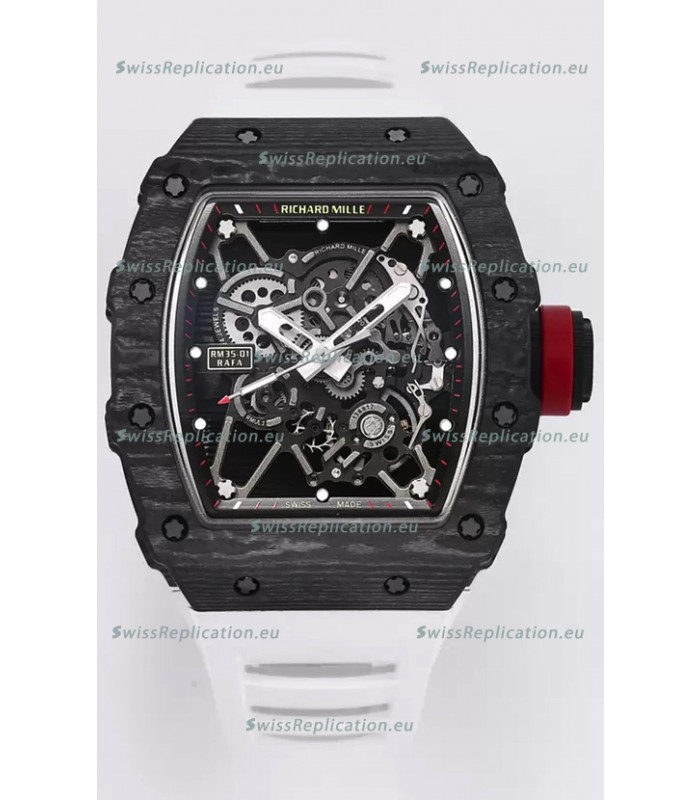 Richard Mille RM35-01 Rafael Nadal Carbon Fiber Casing with Genuine Tourbillon Super Clone Watch