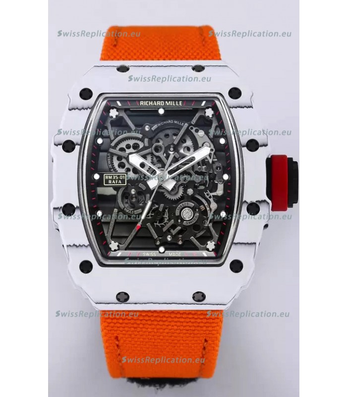 Richard Mille RM35-01 Rafael Nadal Carbon Fiber Casing with Genuine Tourbillon Super Clone Watch