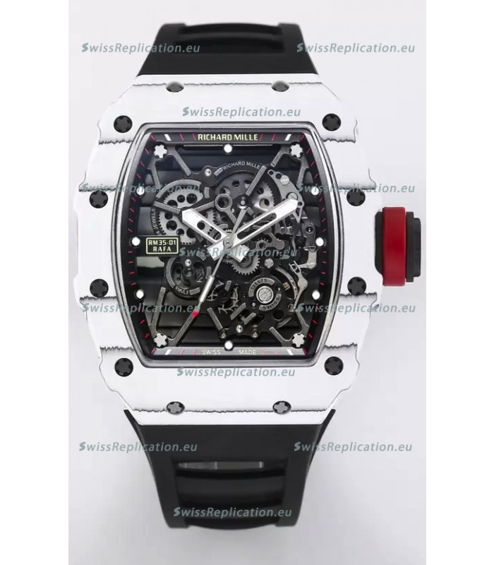 Richard Mille RM35-01 Rafael Nadal Carbon Fiber Casing with Genuine Tourbillon Super Clone Watch