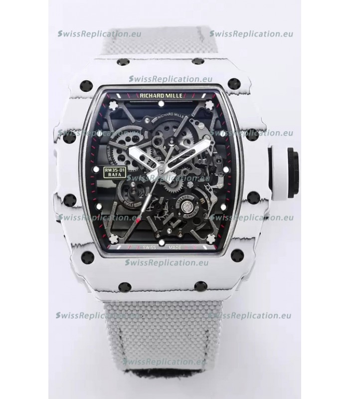 Richard Mille RM35-01 Rafael Nadal Carbon Fiber Casing with Genuine Tourbillon Super Clone Watch