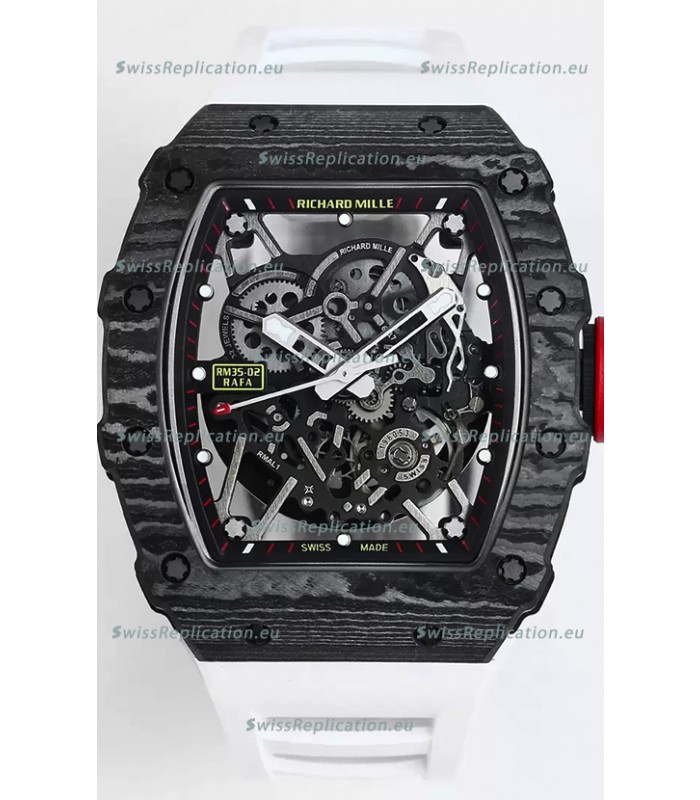 Richard Mille RM35-02 Rafael Nadal Carbon Fiber Casing with Genuine Tourbillon Super Clone Watch