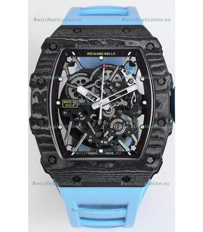 Richard Mille RM35-02 Rafael Nadal Carbon Fiber Casing with Genuine Tourbillon Super Clone Watch