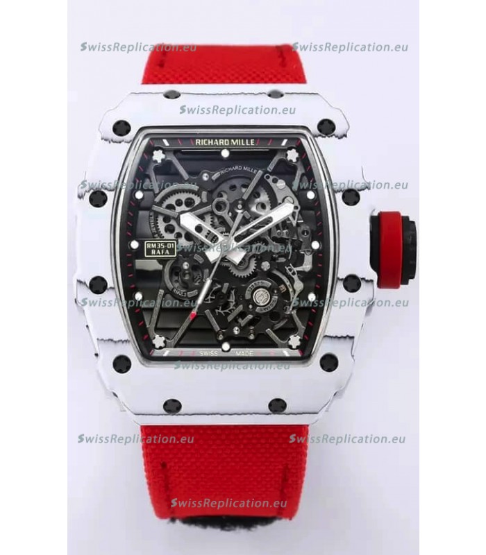 Richard Mille RM35-01 Rafael Nadal Carbon Fiber Casing with Genuine Tourbillon Super Clone Watch