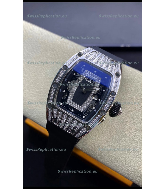 Richard Mille RM-07-01 Stainless Steel Diamonds Ladies 1:1 Mirror Replica Watch 