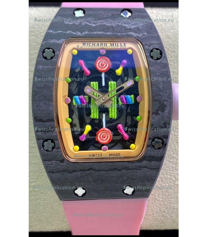 Richard Mille RM-07 Bon Bon Carbon Casing Ladies 1:1 Swiss Replica Watch